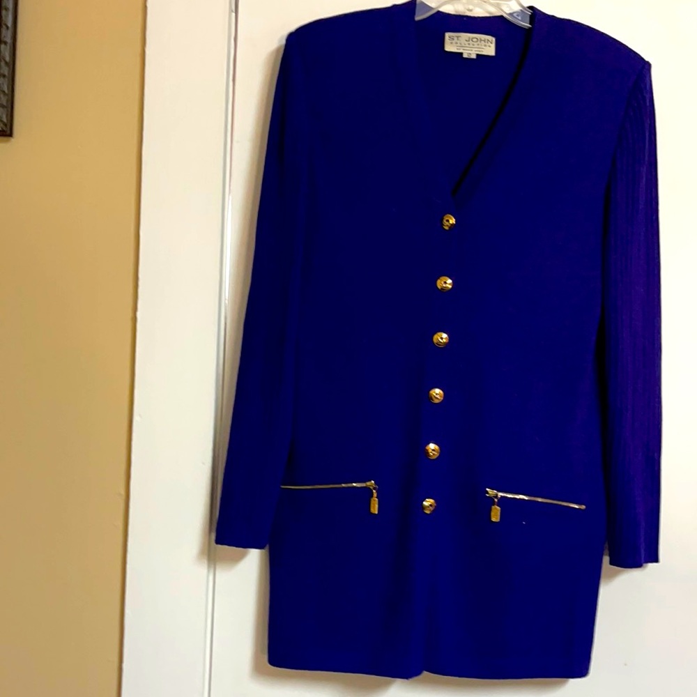 Original StJohn Collection Long Jacket Knit